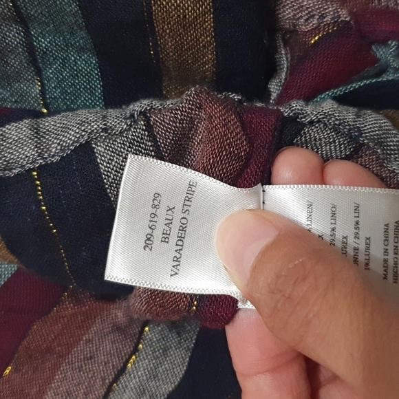 RAILS Blended Linen Beaux Varadero Stripe Multicolor Top - Picture 8 of 10